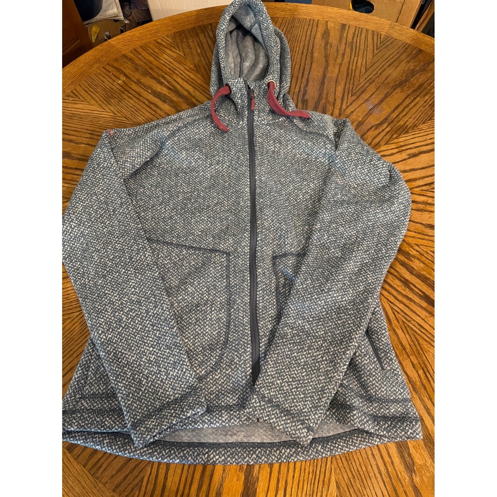 Rab Womens Blue Knit Fleece Full Zip Hoodie Sweater Jacket Size M UK12 QFE-59